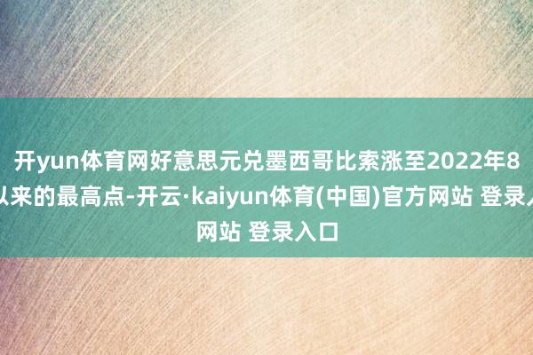 开yun体育网好意思元兑墨西哥比索涨至2022年8月以来的最高点-开云·kaiyun体育(中国)官方网站 登录入口