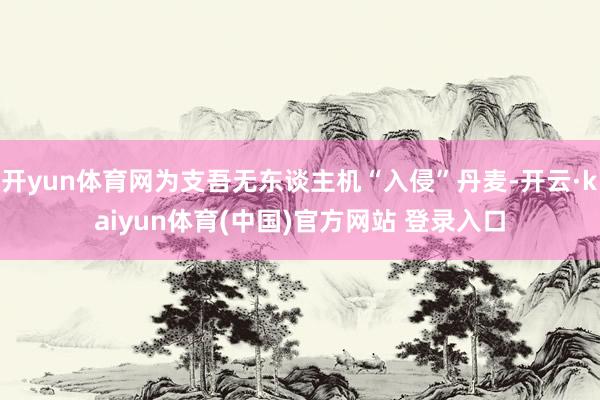 开yun体育网为支吾无东谈主机“入侵”丹麦-开云·kaiyun体育(中国)官方网站 登录入口