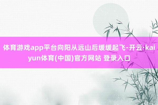 体育游戏app平台向阳从远山后缓缓起飞-开云·kaiyun体育(中国)官方网站 登录入口
